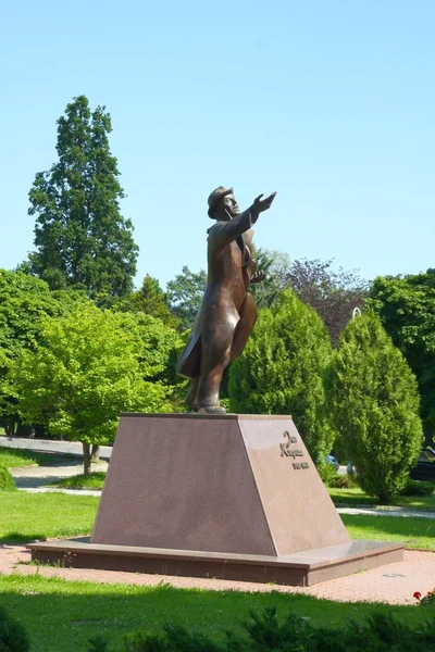 Monument van Pools beroemde zanger kiepura in krynica — Stockfoto