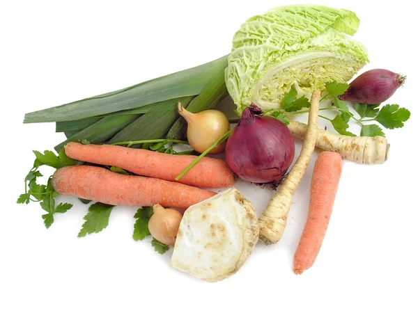 Zelenina pro vaření polévky — Stock fotografie