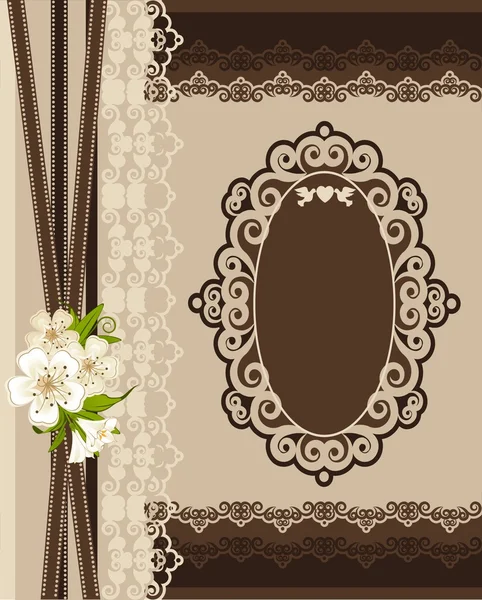 Vintage background with lace ornaments — Stock Photo, Image