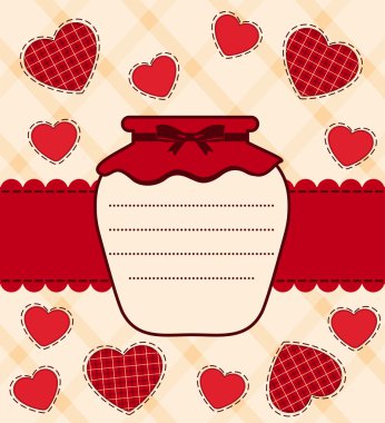 Vector illustration of banks with hearts clipart