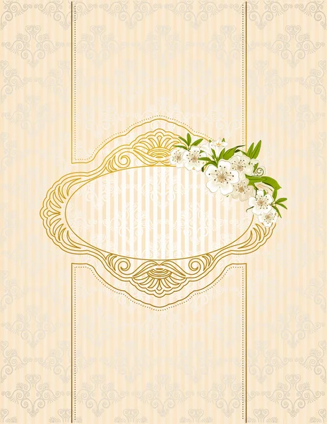 Vintage background with flowers and ornaments — Stock Photo, Image