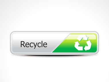 Abstract recycle web button clipart