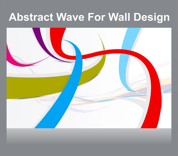 Abstract colorful wall wave background — Stock Vector