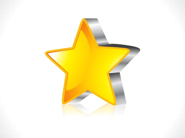 Estrela 3d brilhante abstrato — Vetor de Stock