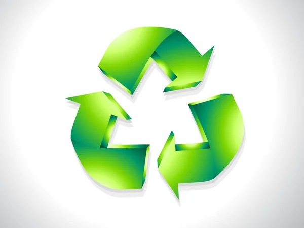 Icono de reciclaje brillante abstracto — Vector de stock