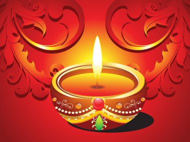 Abstract diwali traditional card clipart