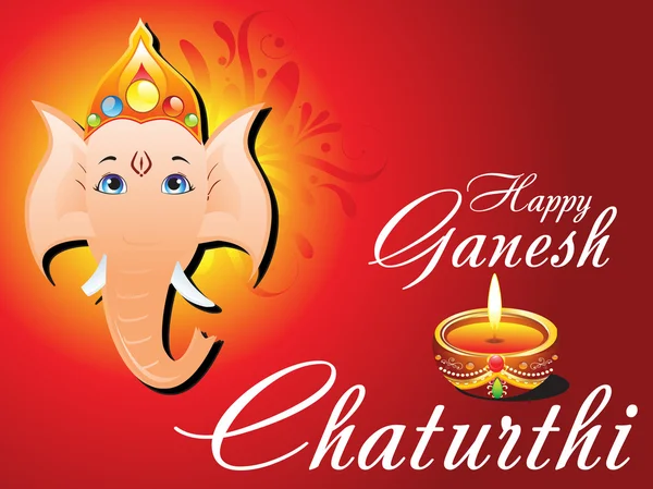 Αφηρημένη ganesh chaturthi κάρτα — Διανυσματικό Αρχείο