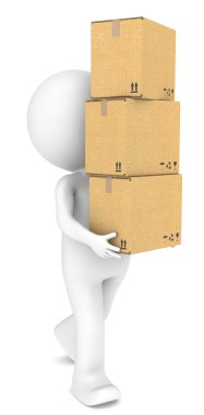 Carry. Cardboard Boxes. clipart