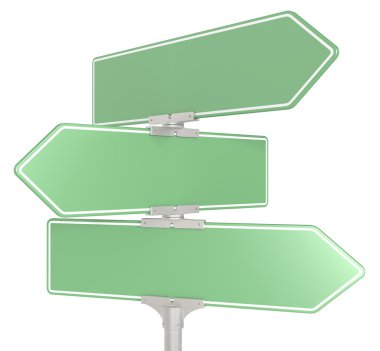 Road signs X 3. clipart