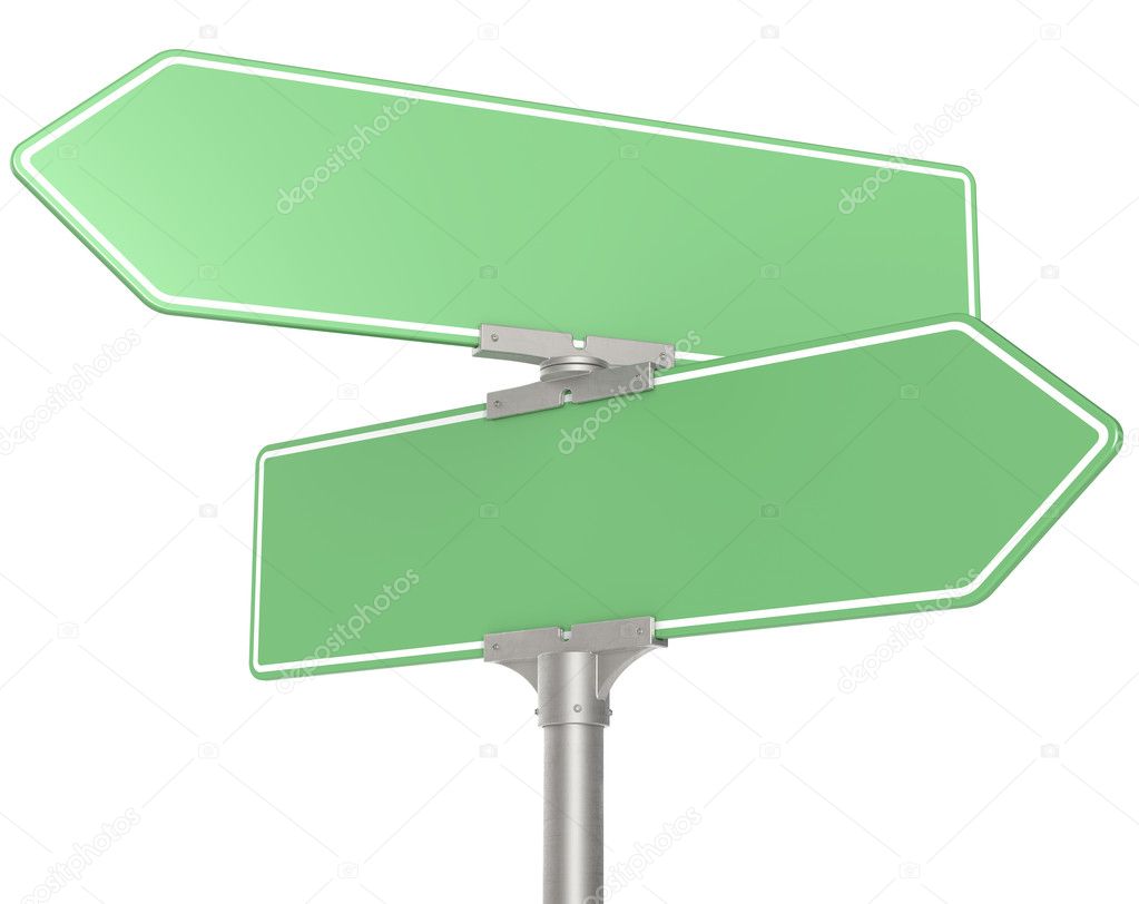 Green Road signs.
