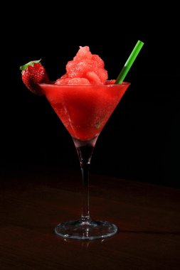 Glass of daquiri strawberry clipart