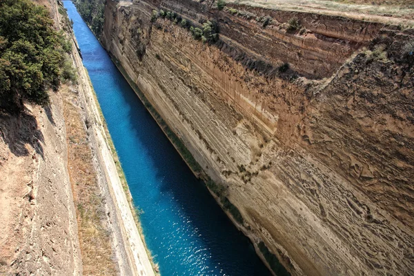 Canal de Corinthos paso de agua — Foto de Stock