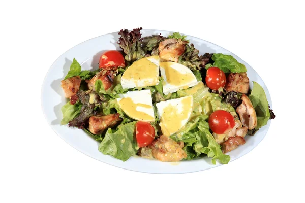 Green salad with chicken — Stock Photo, Image