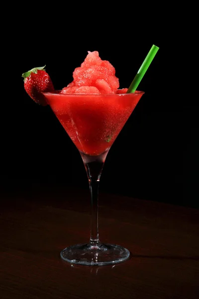 Glass of daquiri strawberry — Stock Photo, Image