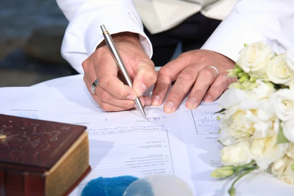 शादी हस्ताक्षर — स्टॉक फ़ोटो, इमेज