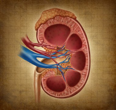 Human Kidney With Grunge Texture clipart