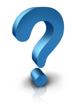 Question Mark in Three Dimension clipart