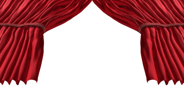 Piros színpadi függöny — Stock Fotó