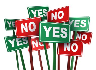 Voting Yes Or No clipart