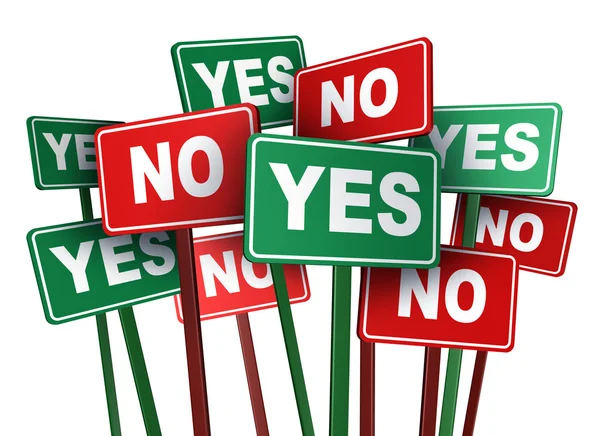 Votação Sim ou Não — Fotografia de Stock