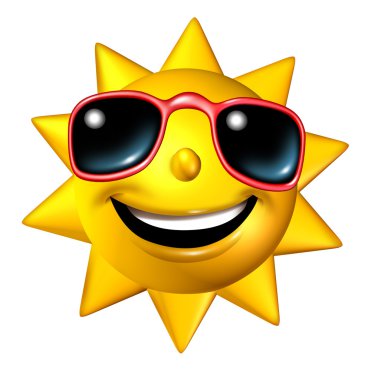 Happy Sun Character clipart