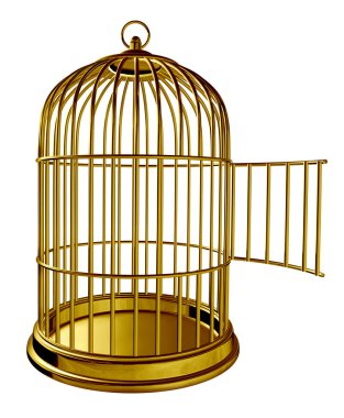 Open Bird Cage clipart