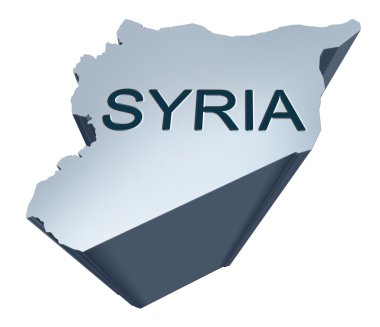 Syria Dimensional Map clipart