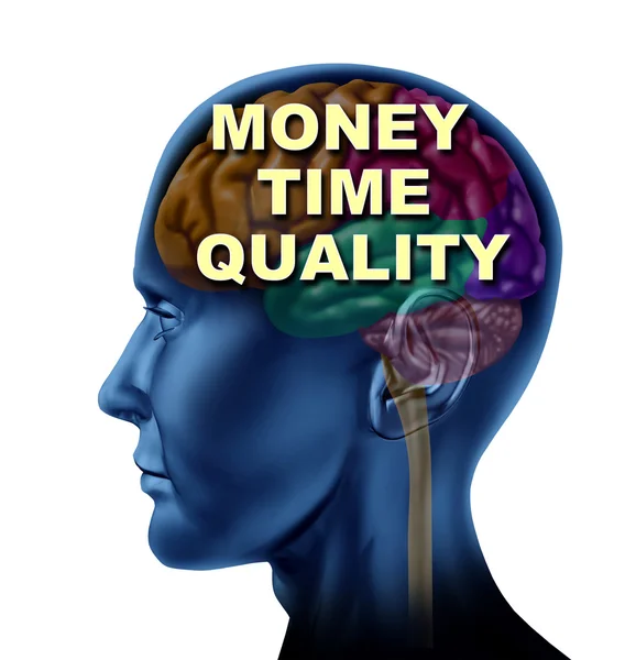 Gehirn Geld Zeit Qualität — Stockfoto