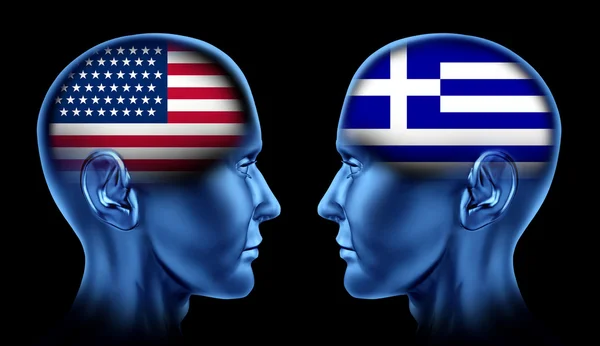 アメリカとギリシャの貿易 — ストック写真