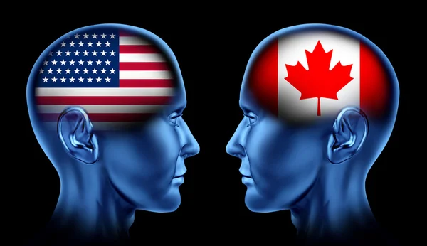 Amerikai és kanadai kereskedelmi partnerség — Stock Fotó