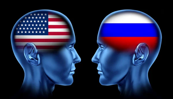 미국 및 러시아 무역 팀워크 — 스톡 사진