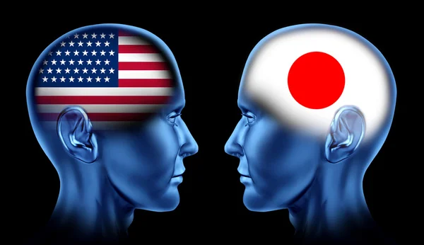 Verenigde Staten en japan handelssamenwerking — Stockfoto
