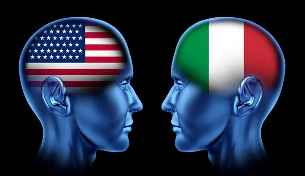アメリカ、イタリア貿易パートナーシップ — ストック写真
