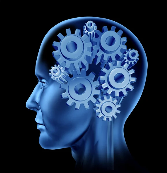 Mänsklig intelligens och hjärnan functin — Stockfoto
