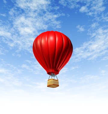 Hot Air Balloon Flying clipart