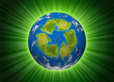 Recycle-green-earth-planet clipart