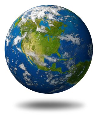 Earth Planet Featuring North America clipart