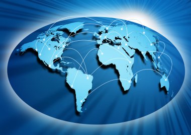 Global networking clipart