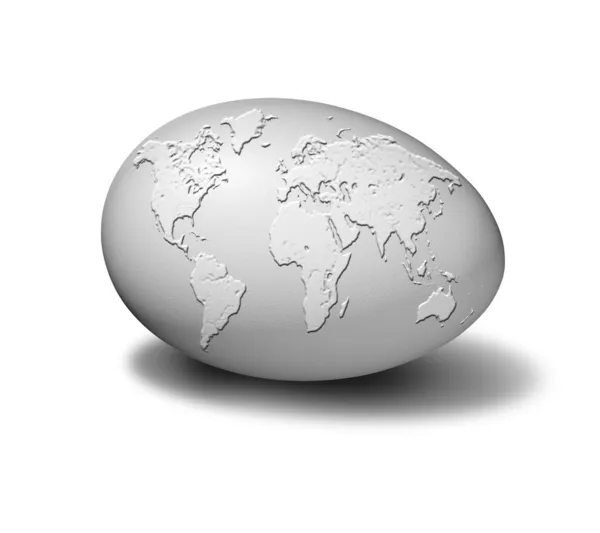 Welt auf einem Ei — Stockfoto