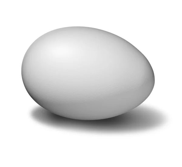 Huevo blanco aislado —  Fotos de Stock
