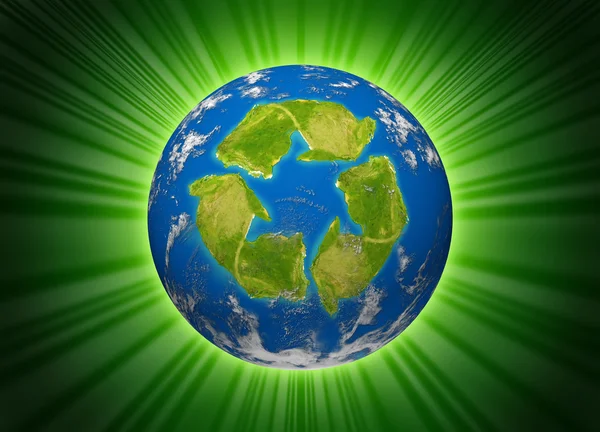 Переработка-зелёная-земная-планета — стоковое фото