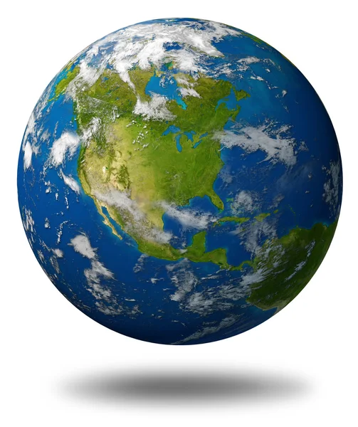Earth Planet Featuring North America — Stock Photo, Image