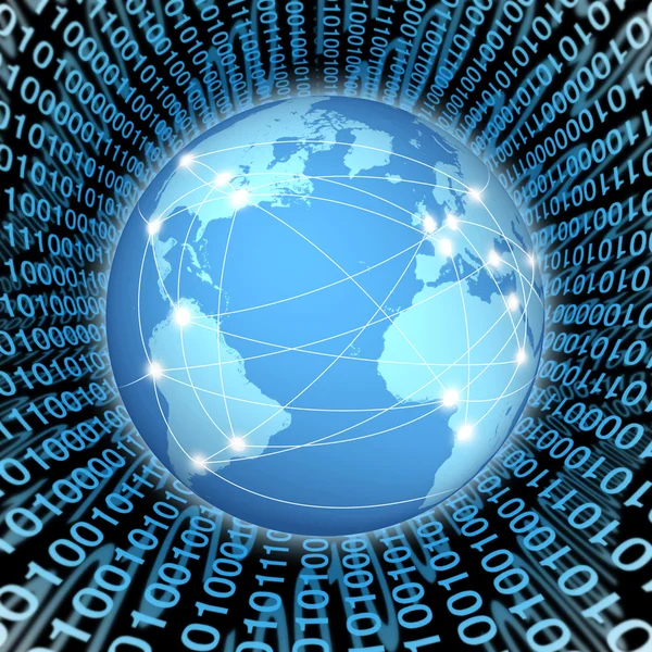 Wereldwijde internet-verbindingen — Stockfoto