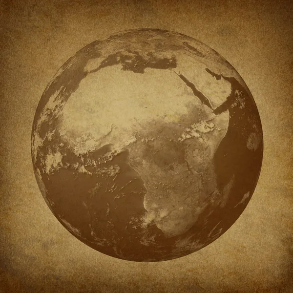 Africa and the middle East with Old Grunge Texture — Stock Photo, Image