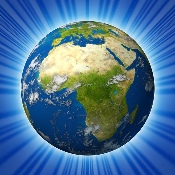 Earth featuring Africa and Middle Eastern Countries — Stock Photo, Image