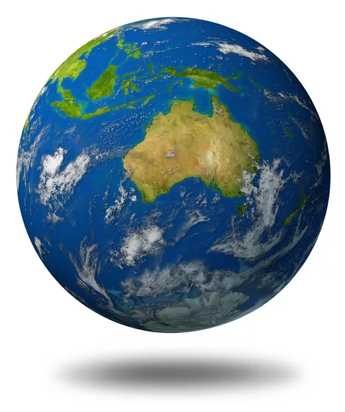 호주를 특징으로 하는 지구 — 스톡 사진