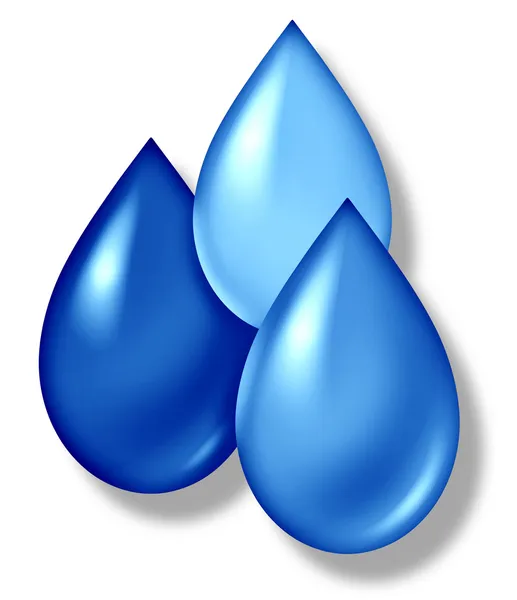 Water drops pictogram — Stockfoto