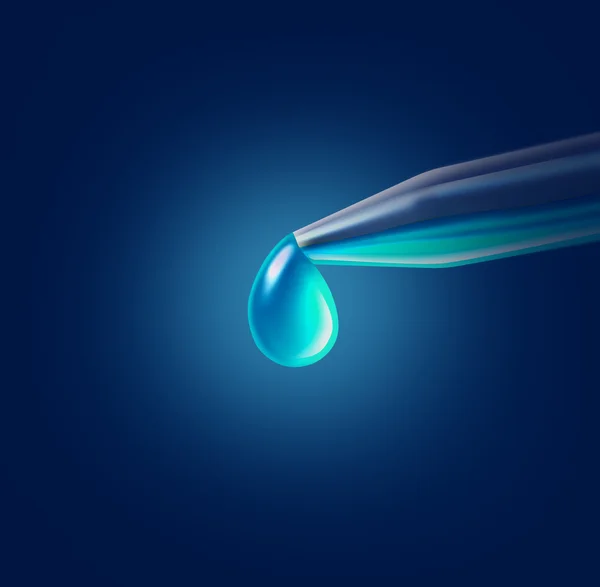 Blå droppe — Stockfoto