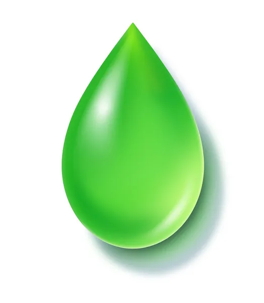 Grön droppe — Stockfoto