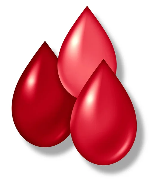 Blodet droppar symbol — Stockfoto
